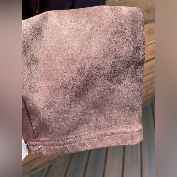 NWT NYDJ Faux suede basic Leggings, chocolates/brown, 12P - Picture 7 of 11